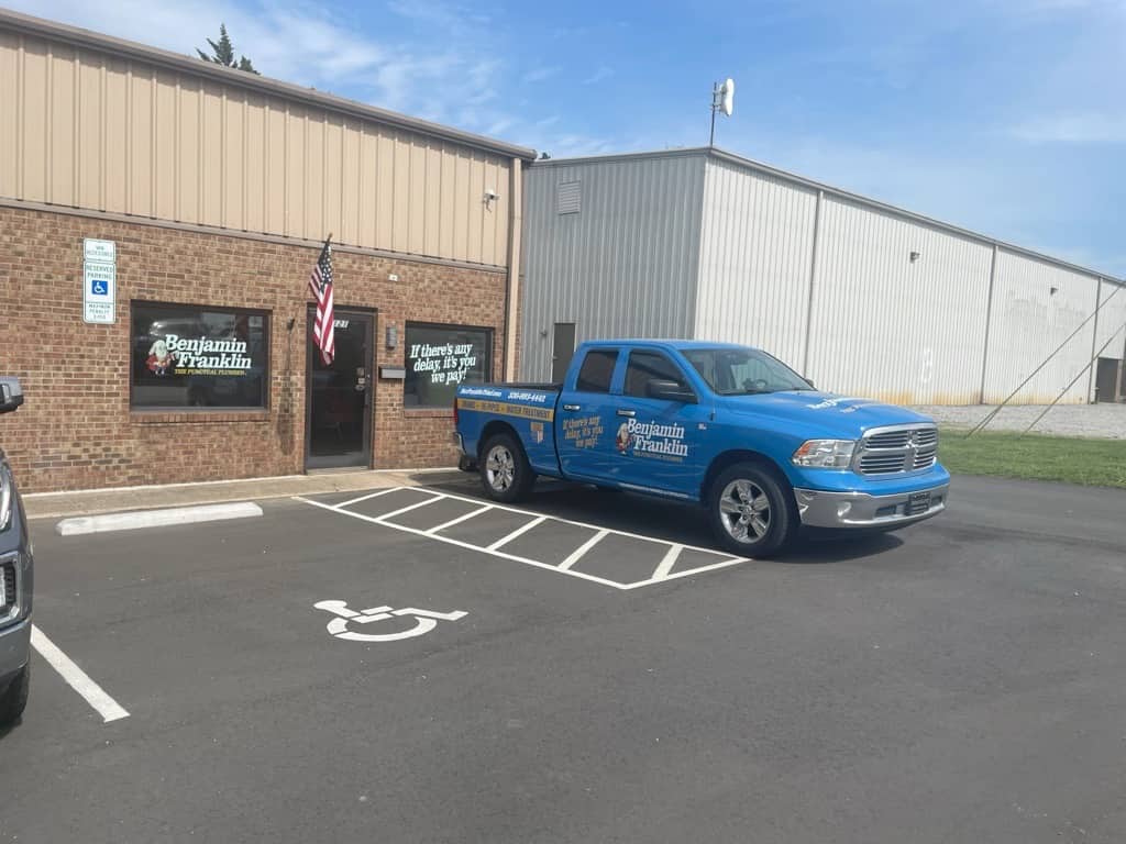 Residential plumbing equipment after service